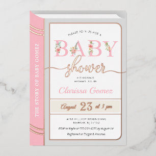 Storybook Fairytale Baby Girl Shower Pink Rose