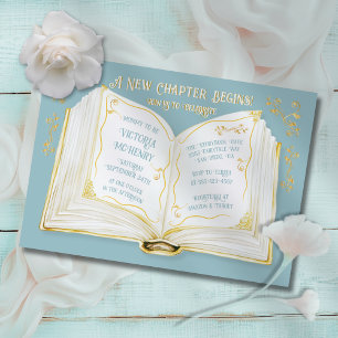 Storybook Fairytale New Chapter Baby Boy Shower Invitation