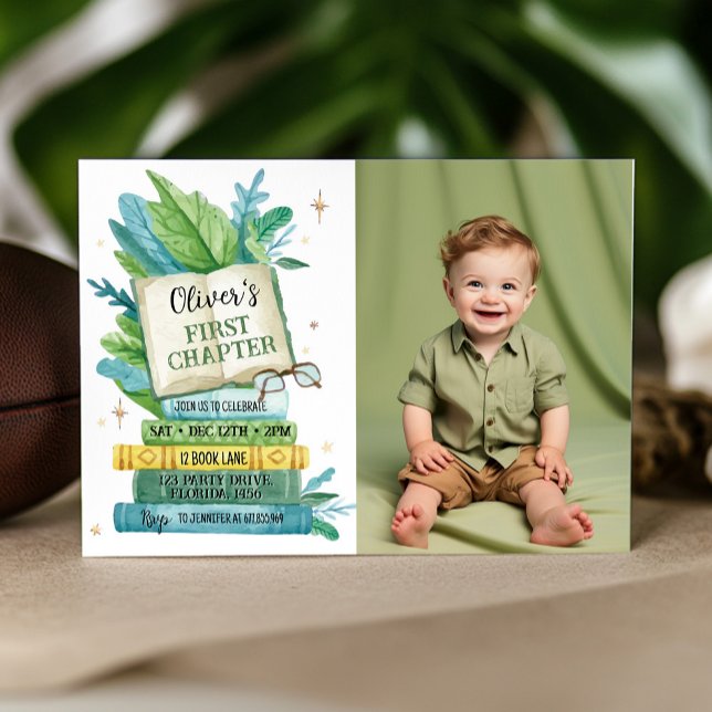 Storybook First Chapter Birthday Photo Invitation (Creator Uploaded)
