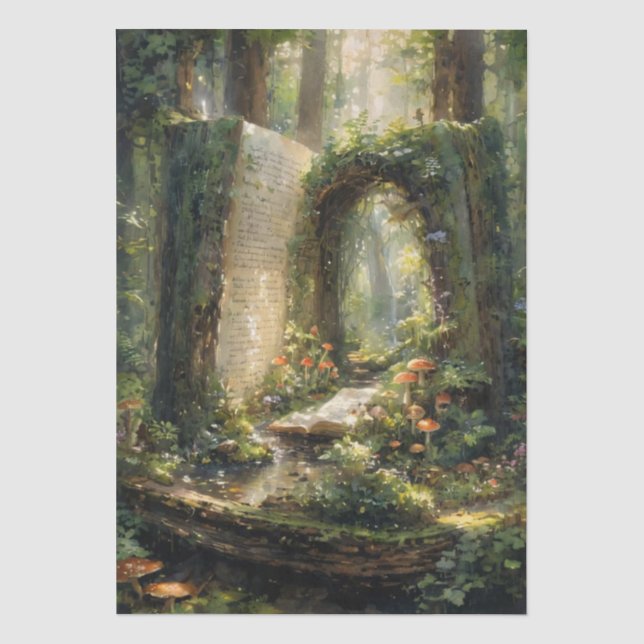 Storybook Forest Path Tissue Paper (Front)