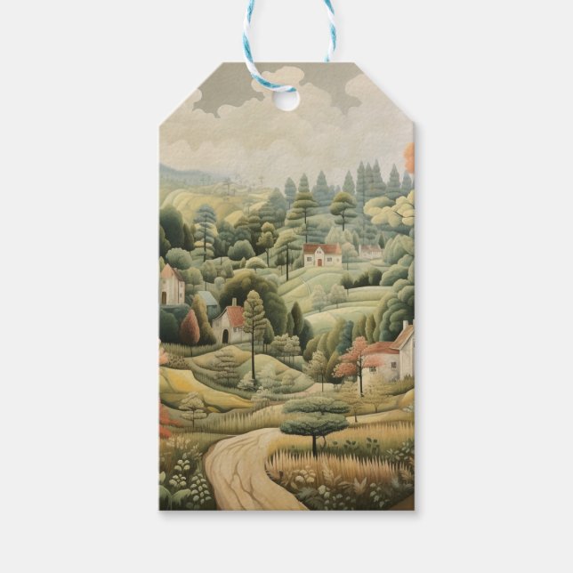 Storybook French Countryside  Gift Tags (Front)