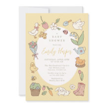 Storybook Garden Vintage Baby Shower Invitation
