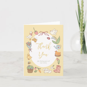 Storybook Garden Vintage Baby Shower Thank You Card