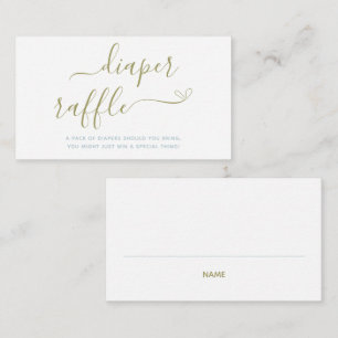 Storybook Gender Neutral Baby Shower Diaper Raffle Enclosure Card