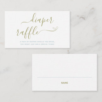 Storybook Gender Neutral Baby Shower Diaper Raffle Enclosure Card