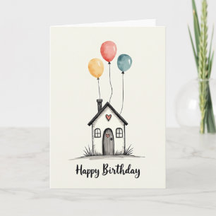Storybook House Birthday Card