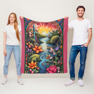 Storybook Landscape 1 Fleece Blanket