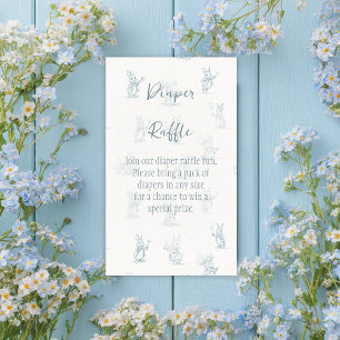 Storybook Little Bunny Peter Diaper Raffle Enclosure Card