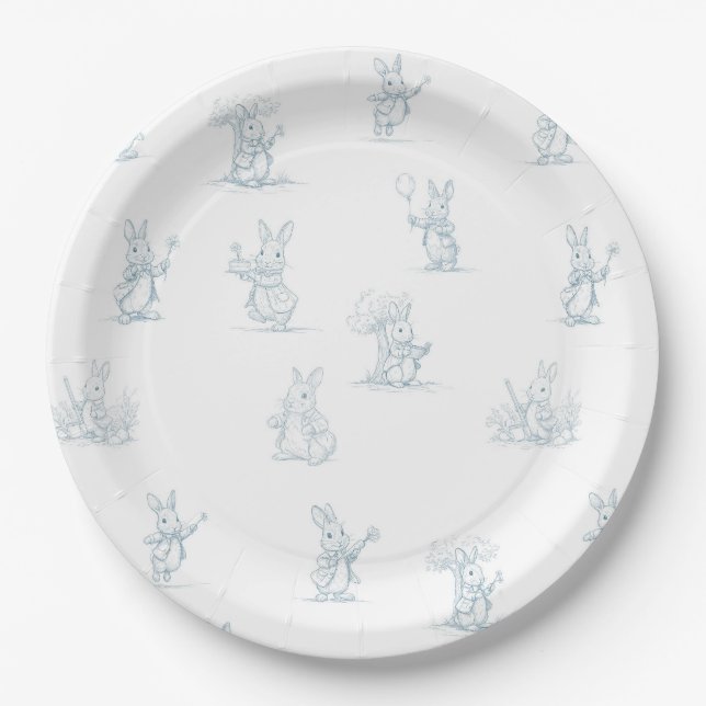 Storybook Little Bunny Peter Paper Plate (Front)