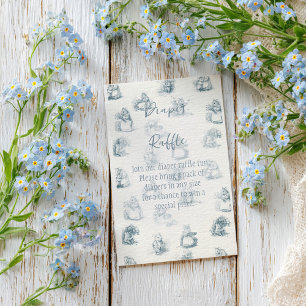 Storybook Little Mouse Diaper Raffle Enclosure Card