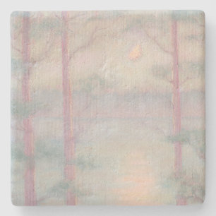 Storybook Moon Limestone Stone Coaster