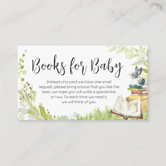 Storybook New Chapter Baby Shower Books for Baby Enclosure Card (Front)