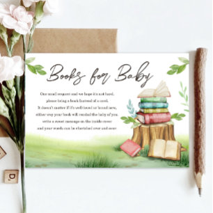 Storybook New Chapter Baby Shower Bring a Book Enclosure Card