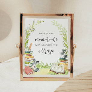 Storybook New Chapter Baby Shower Envelope Station Poster
