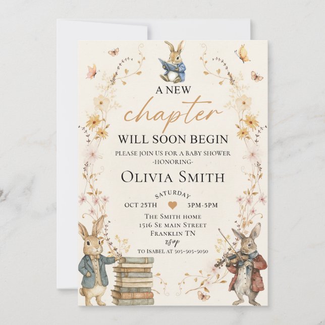 Storybook New Chapter Baby Shower Invitation (Front)