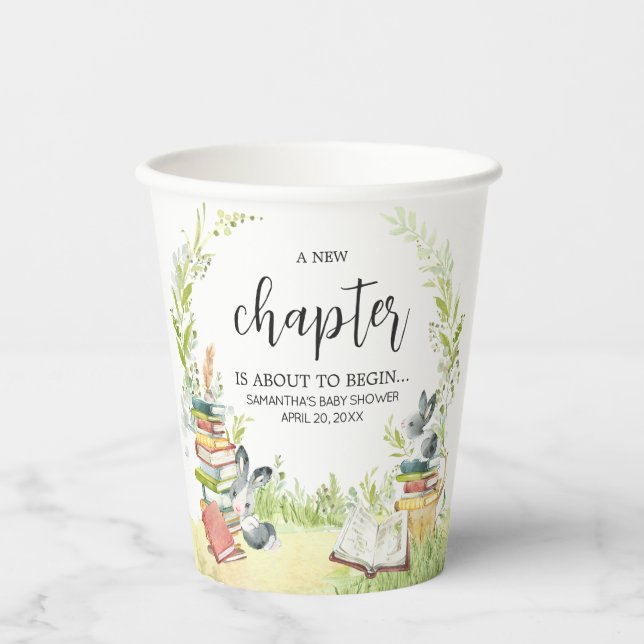 Storybook New Chapter Baby Shower Paper Cups (Front)
