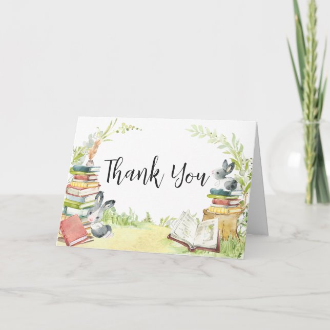 Storybook New Chapter Baby Shower Thank You Card (Front)