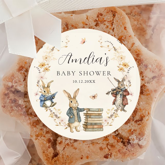 Storybook New Chapter Begin Baby Shower Sticker (Creator Uploaded)