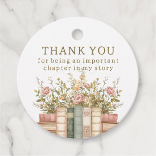 Storybook new chapter begins Bridal Shower Favour Tags