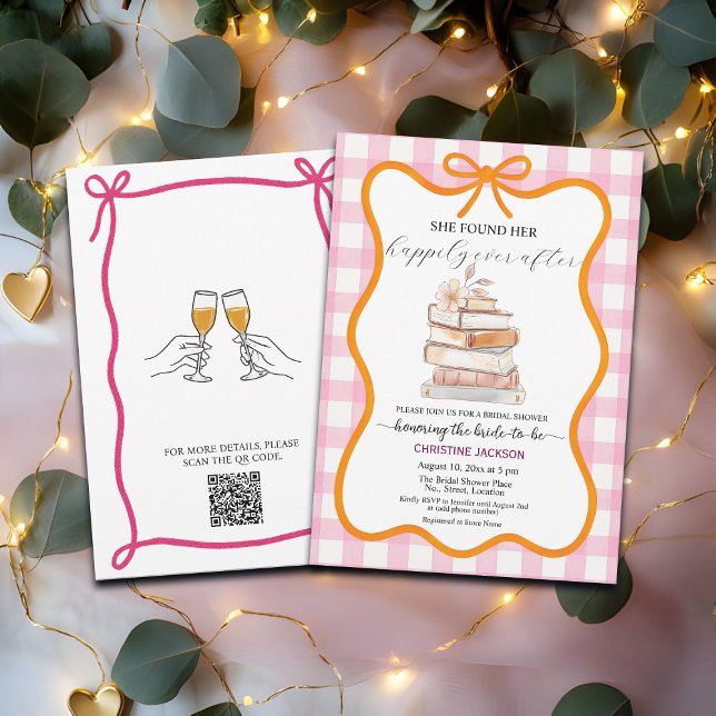 Storybook 'New Chapter' QR Code Bridal Shower Invitation (Creator Uploaded)