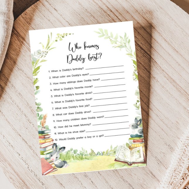 Storybook New Chapter Shower Who Knows Daddy Game (Storybook Baby Shower Game)