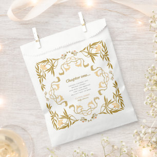 Storybook our next chapter fairytale baby shower favour bag