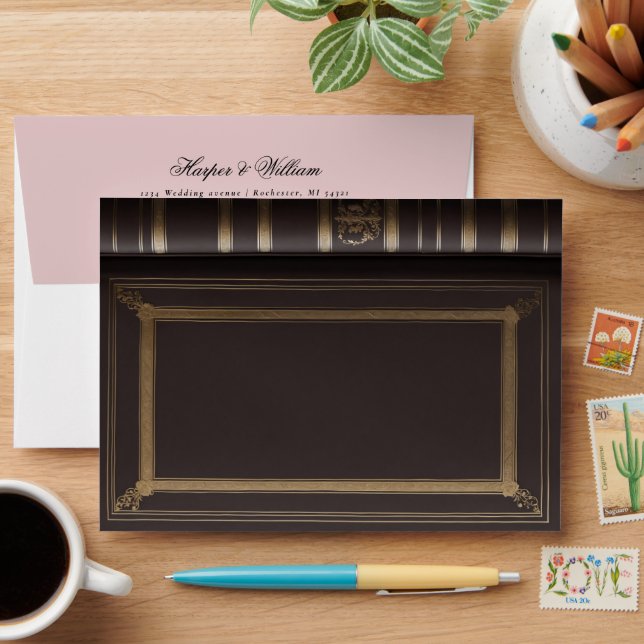 Storybook princess castle wedding  envelope (Desk)