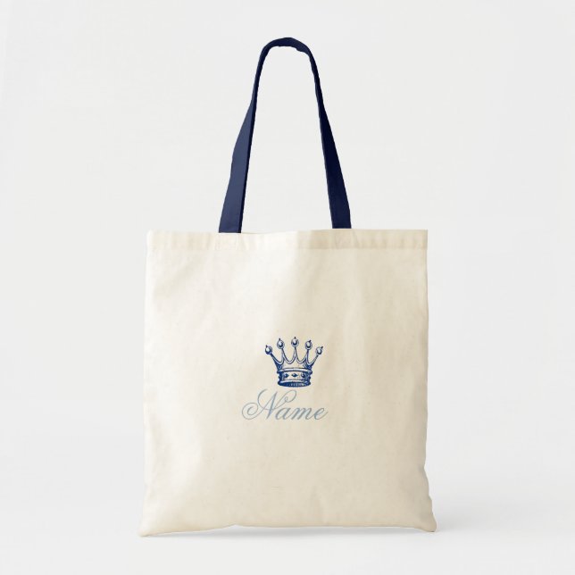 Storybook Princess Crown or Prince Crown Tote Bag (Front)