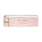 Storybook Return Address Label Pink Gold Girl Baby