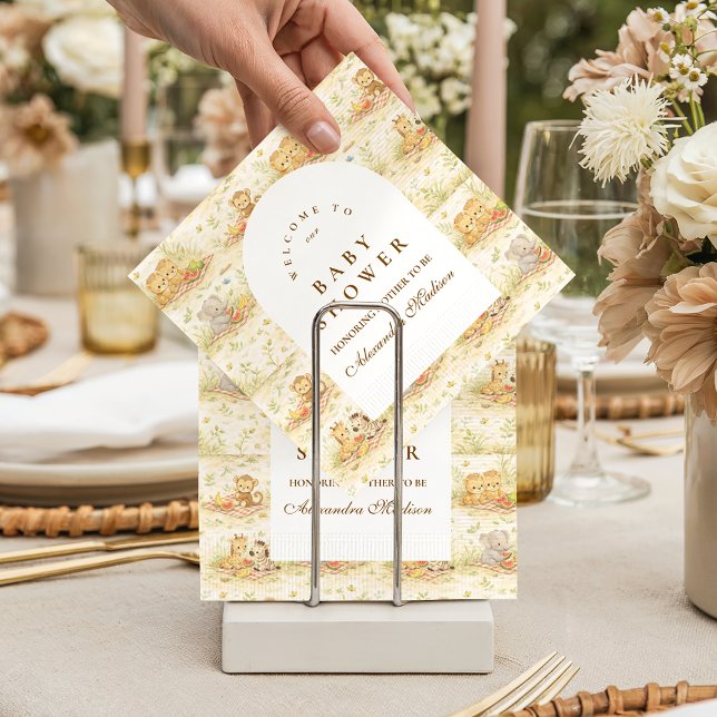 Storybook Safari Animals Baby Shower Napkin (Creator Uploaded)