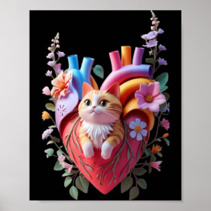 Storybook Style Cute Heart Funny Unisex Design for Poster