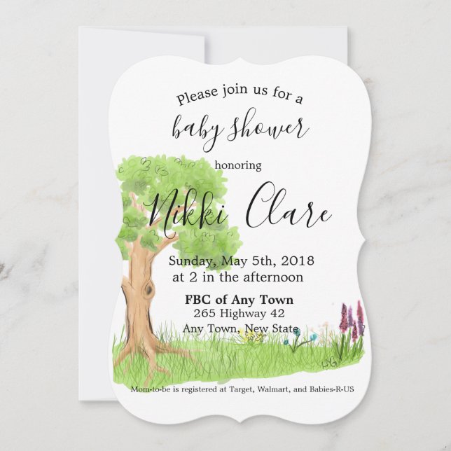 Storybook Tree Invitation (Front)