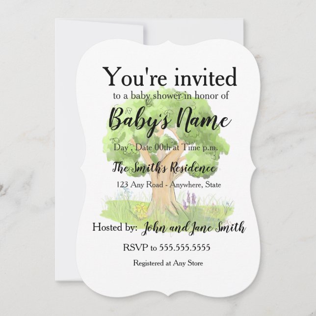 Storybook Tree Invitation (Front)