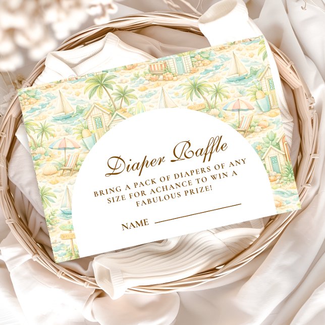 Storybook Tropical Animals Diapper Raffle Enclosure Card (Creator Uploaded)