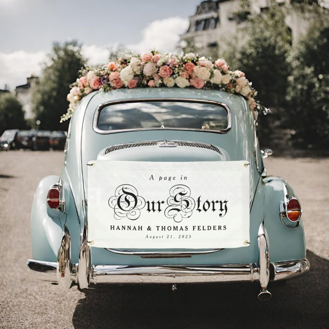 Storybook Wedding Car Banner (Creator Uploaded)