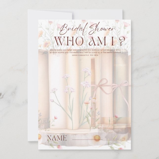 Storybook Who Am I Bridal Shower Game (Front)