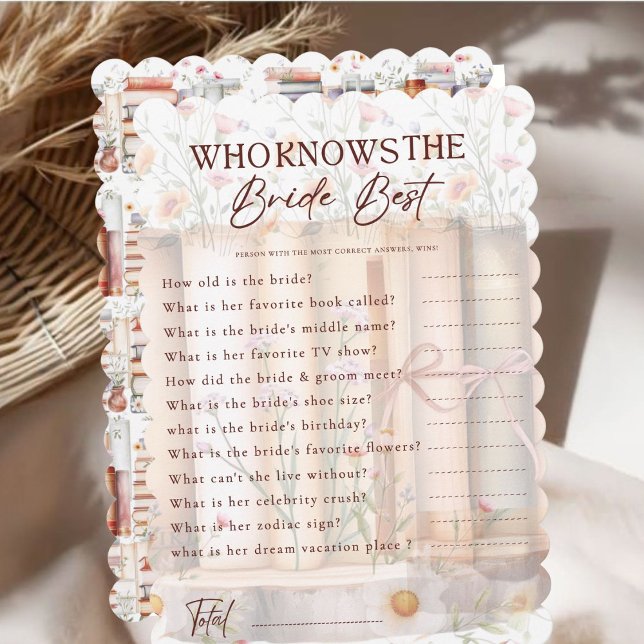 Storybook Who Knows the Bride Best Game Card (Creator Uploaded)