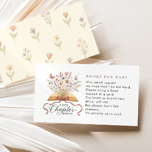 Storybook Wildflower Books For Baby Shower Enclosure Card