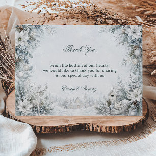 Storybook Winter Village Thank You Card