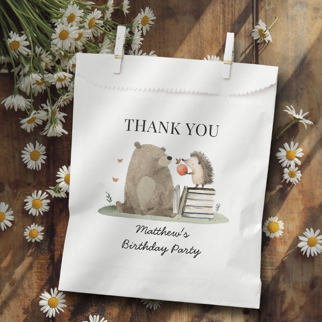 Storybook Woodland Animals Birthday Thank You Favour Bag (Creator Uploaded)