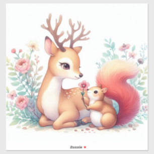 Storybook Woodland Babies Deer And Chipmunk