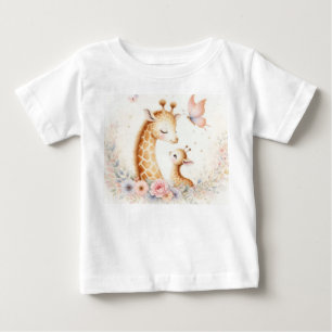 Storybook Woodland Babies Giraffe And Baby T-Shirt