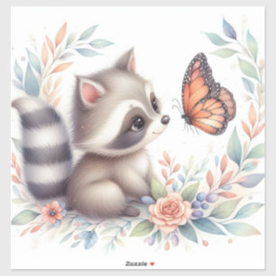 Storybook Woodland Babies Racoon And Butterfly