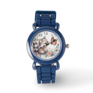 Storybook Woodland Babies Racoon And Butterfly Watch