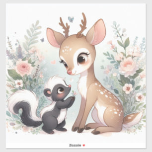 Storybook Woodland Babies Skunk And Deer