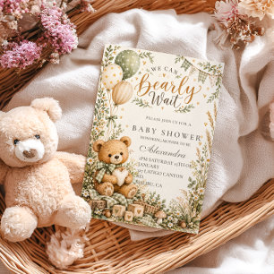 Storybook Woodland Bear Baby Shower Invitation