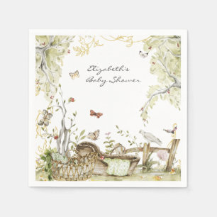 Storybook   Woodland Forest Baby Shower Napkin