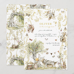 Storybook Woodland Forest Birthday Party Invitation