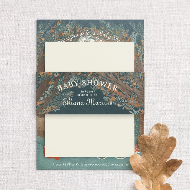 Storybook Woodland Friends Baby Shower Invitation Belly Band (Creator Uploaded)