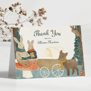 Storybook Woodland Friends Baby Shower Thank You